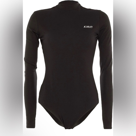 Kirin Tops - Kirin Peggy Gou Jersey Open Back Long Sleeve Bodysuit Black
